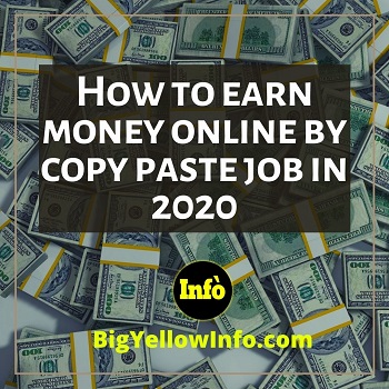 How to earn money online by copy paste job in 2020